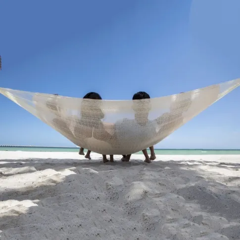 Mexikanische Netzhängematte - Matrimonial Natural white by MacaMex MA-00330 color natur / beige