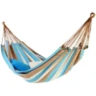 Brasil Comfort Premium Pantanal Doppel Hängematte Baumwolle braun, blau, weiß by MacaMex MA-01085 color blau