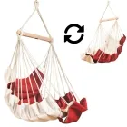 SoftChair Hot Chocolate FSC™ zertifiziert Hängesessel gepolstert rot-creme  wetterfest by MacaMex MA-11501 color rot