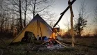 Ultralight tarp 3 x 3 green by Bushmen BU-1ULTARP3X3DO color grün