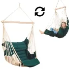 SoftChair Emerald FSC™ zertifiziert Hängesessel gepolstert wetterfest  grün-creme by MacaMex MA-11503 color grün