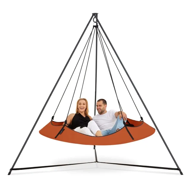 Terracotta Set - Terracotta Pod/Black Ropes + Black Stand by Hangout Pod TI-HAT18BKRT color rot