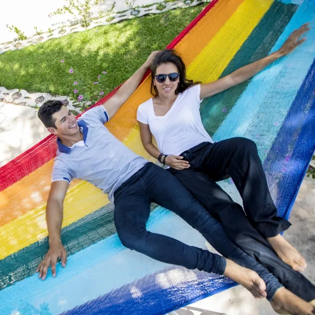 Mexikanische Familien Hängematte Hängematte paradiso plus by MacaMex MA-00248 color bunt