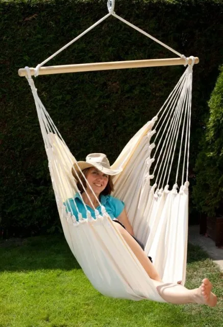 Hängesessel Stillstuhl Cayo Grande Organic Cotton - BIO Baumwolle by MacaMex MA-12100 color natur / beige