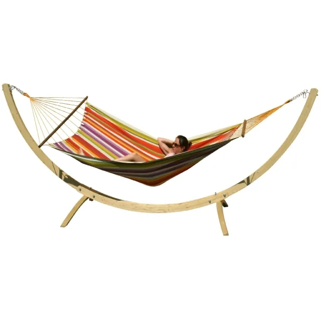Hängematte mit Gestell Siesta Grande Caribe Costa Rica Set by MacaMex MA-90222 color multicolor