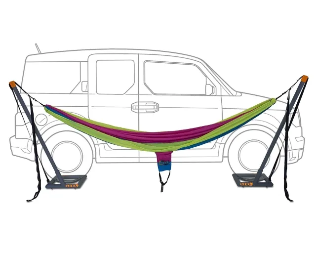 Roadie Hängemattenständer für Auto Fixierung by ENO EN-ENO-ROADIE-OLD color Grau / Silber