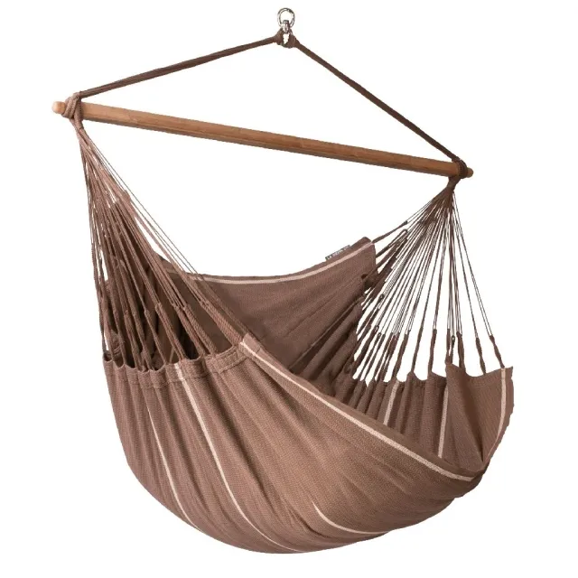 Habana Bio Lounger chocolate - Hängestuhl aus Biobaumwolle braun by LaSiesta LS-HAL21-6 color braun