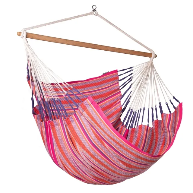Habana Flamingo-Hängestuhl Kingsize aus Bio-Baumwolle pink by LaSiesta LS-HAL21-X2 color rosa