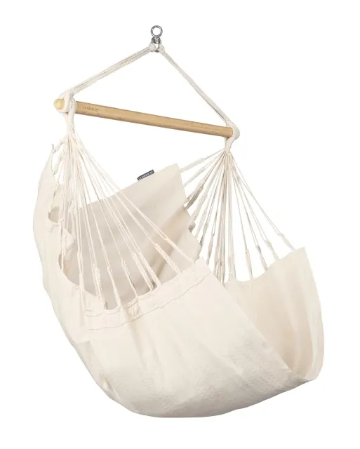 Habana Latte Basic - Hängestuhl Biobaumwolle natur weiß by LaSiesta LS-HAC14-X1 