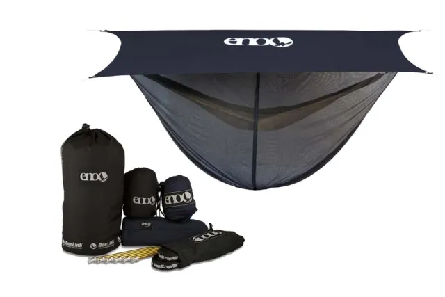 One link Double nest Outdoor Hängematten set by ENO EN-ONLK-DH color blau