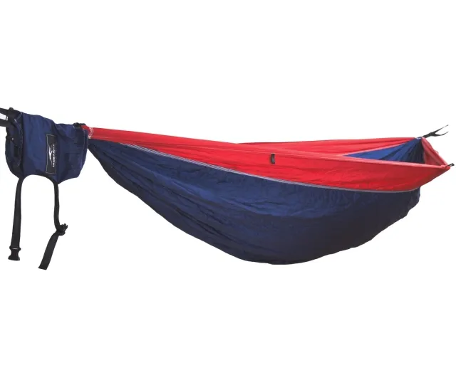 Camper Bordeaux / Navy / Bordeaux - Doppel Hängematte inklusive Baumgurte by MacaMex HO-0010141614 color blau