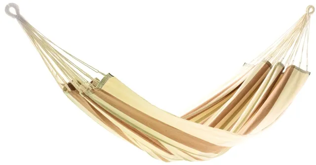 Traditional XXL Bio Hängematte gestreift by Jobek - Germany JO-25516-OLD color braun