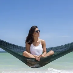 Mexikanische Single Hängematte dunkelgrün by MacaMex MA-00114 color grün