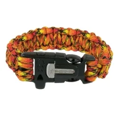Survival bracelet 3 m with firesteel and striker fire