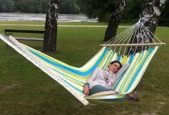 Caribe Grande Beach MacaTex - wetterfeste DoppelstabHängematte by MacaMex MA-05208 color grün