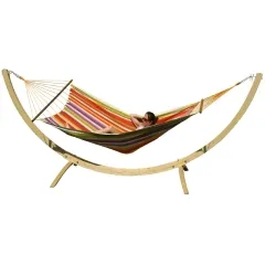 Hängematte mit Gestell Siesta Grande Caribe Costa Rica Set by MacaMex MA-90222 color multicolor