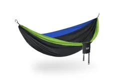DoubleNest leichte dreifarbige Hängematte schwarz mit gelben und blauem Rand by ENO EN-DN014 color grün