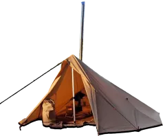 Hot Tarp Natural 3 x 3 mit Öffnung für Rauchfang