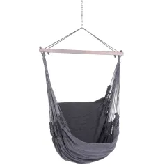 Hängesessel Baumwolle grau