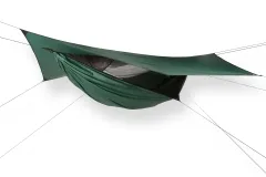 Safari Deluxe XXL Asym ZIP Outdoor Hängematte mit Moskitonetz und Tarp bis 213 cm Körpergröße und 159 kg by Hennessy Hammocks MA-02041 color grün