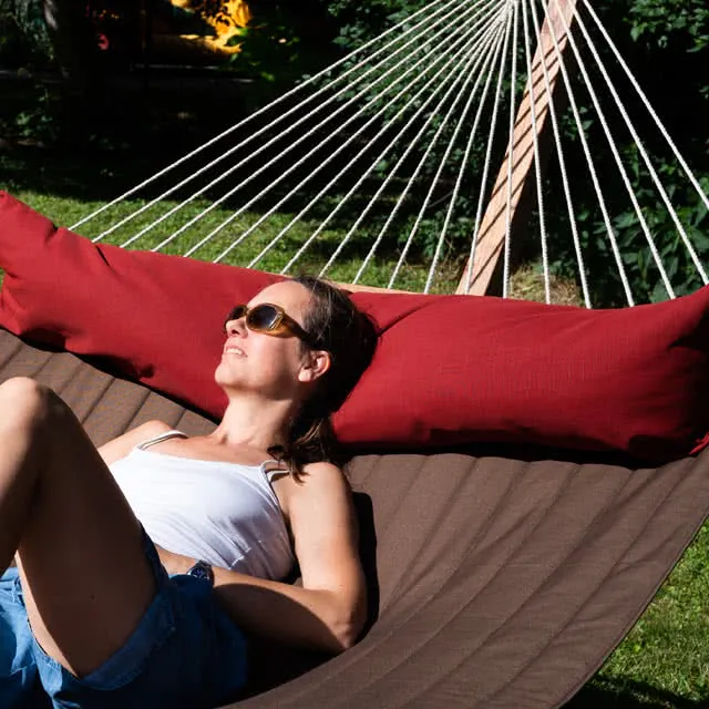 Hängesessel mit 2 Farben zum Wenden Rot und Creme