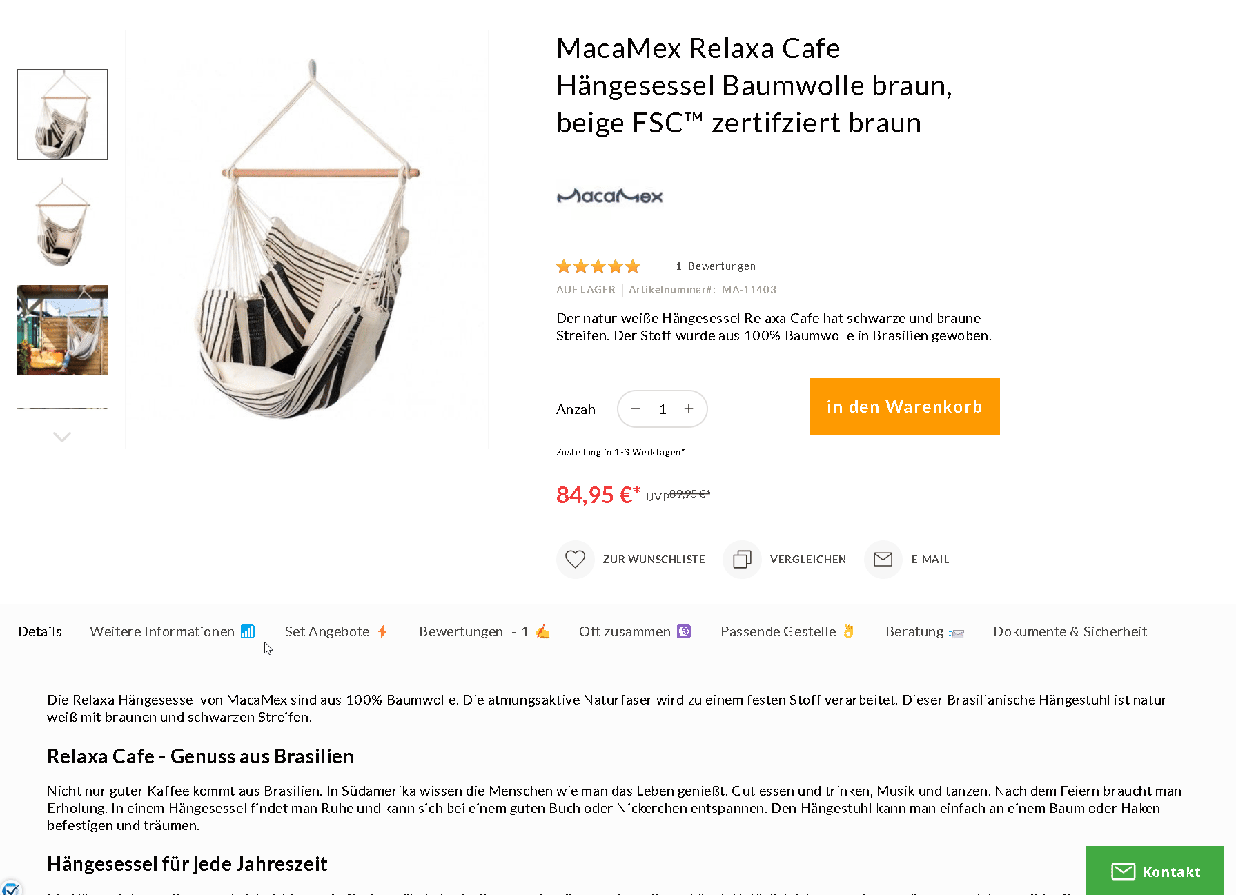 Hängematten Set Angebote Erklärungsvideo