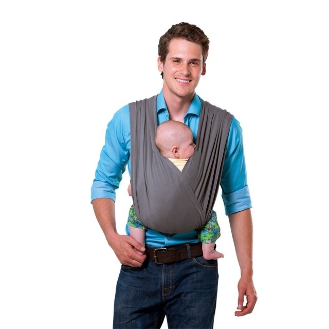 CarryBaby stone - Babytragetuch ohne Knoten by Amazonas AZ-5039003 color Grau / Silber