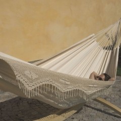 Brasil Comfort Premium Natur Macrame - Doppel Hängematte