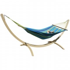 Hängematte mit Gestell Siesta Grande Deluxe Caribe Dorada Set by MacaMex MA-90243 color multicolor