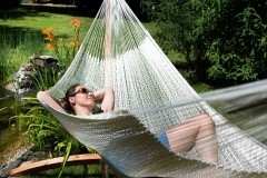 Mammut extra thick net Hängematte Super Nylon white - UV resistant by MacaMex MA-00760 color weiss